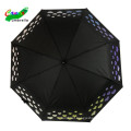 ready to ship promotion  cheap three folding water magic color change umbrella in stock